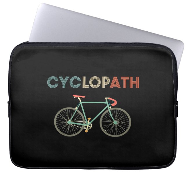 Cyclopath Funny Bicycle Cyclist Humour Laptop Sleeve (Front)