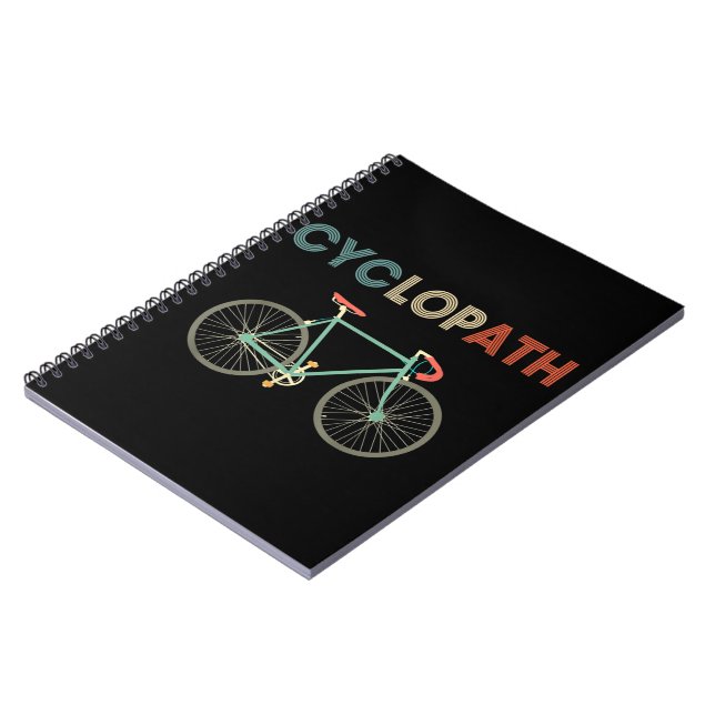 Cyclopath Funny Bicycle Cyclist Humour Notebook (Left Side)