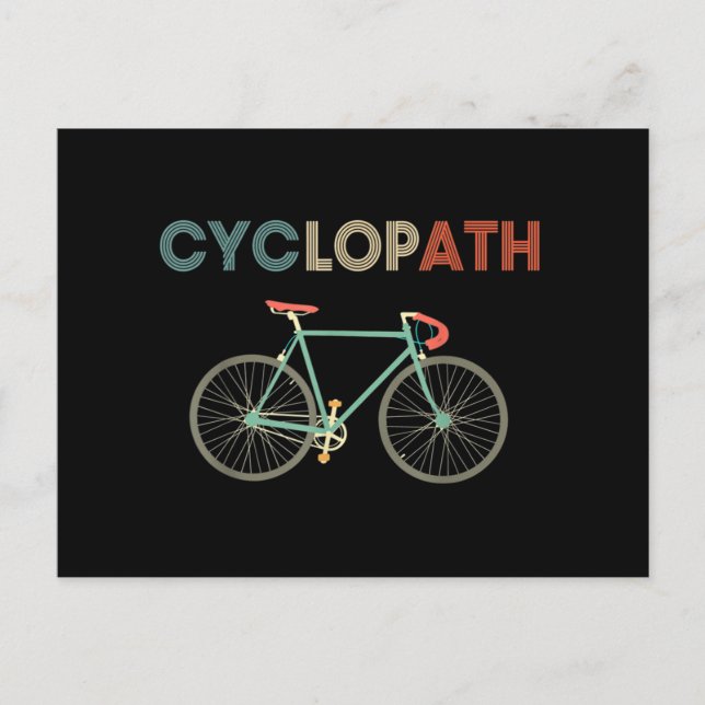 Cyclopath Funny Bicycle Cyclist Humour Postcard (Front)