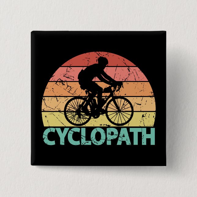 Cyclopath Funny Cycling 2 Inch Square Button (Front)