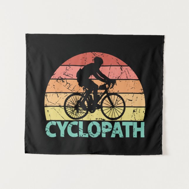 Cyclopath Funny Cycling Tapestry (Front (Horizontal))