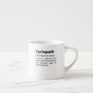 Cyclopath Funny Dictionary Definition Espresso Cup