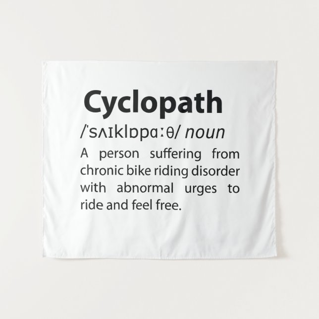 Cyclopath Funny Dictionary Definition Tapestry (Front (Horizontal))