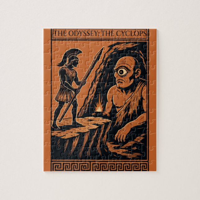 Cyclops Cave Duel Jigsaw Puzzle (Vertical)