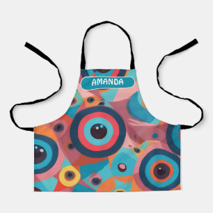 Cyclops Geometric Colourful Personalized Pattern Apron