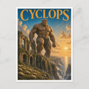 Cyclops, Gothic Fantasy Monster Postcard