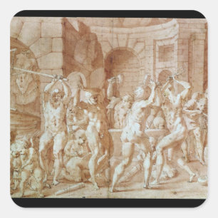 Cyclops in the Forge of Vulcan Square Sticker