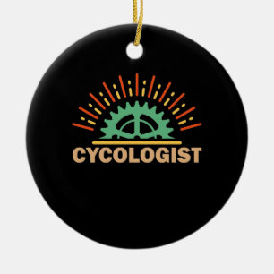 Cycologist Art Ceramic Ornament