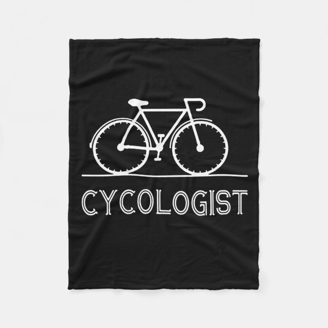 Cycologist Cycle Lover Gift Cycling Mountain Gift Fleece Blanket (Front)
