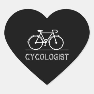 Cycologist Cycle Lover Gift Cycling Mountain Gift Heart Sticker