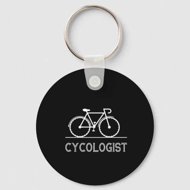 Cycologist Cycle Lover Gift Cycling Mountain Gift Keychain (Front)