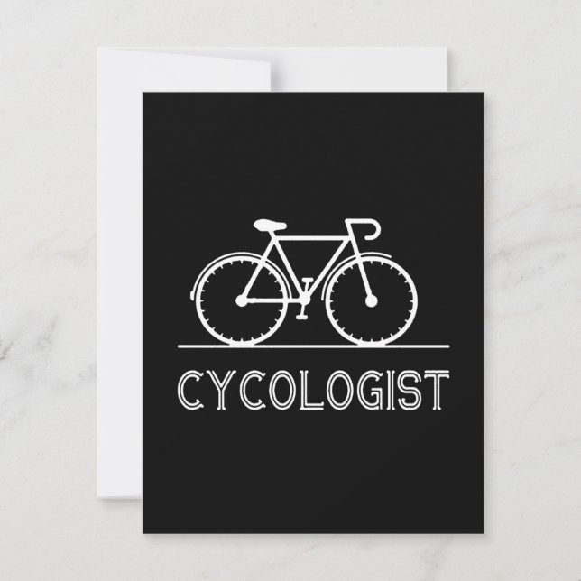 Cycologist Cycle Lover Gift Cycling Mountain Gift Thank You Card (Front)