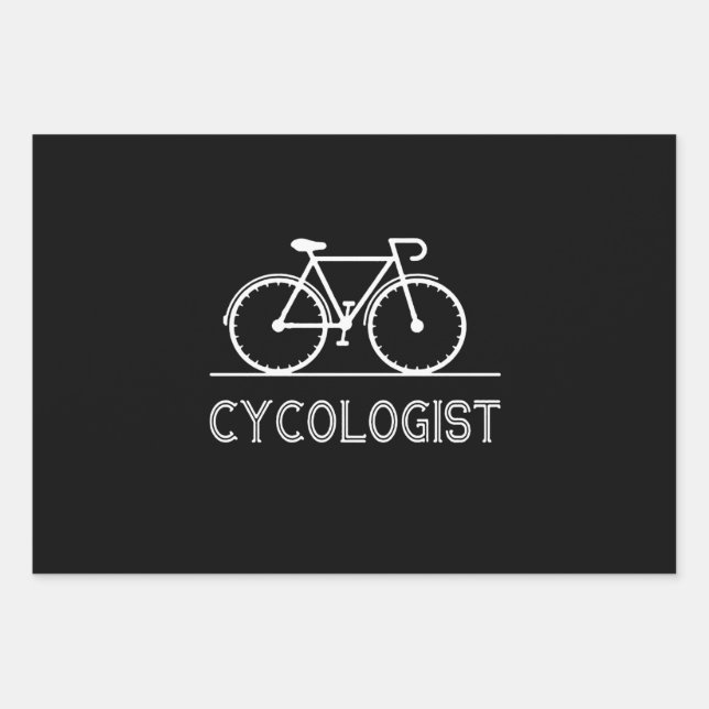 Cycologist Cycle Lover Gift Cycling Mountain Gift Wrapping Paper Sheet (Front)