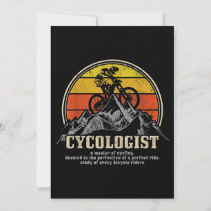 Cycologist Definition Funny Mountain Bike MTB Invitation