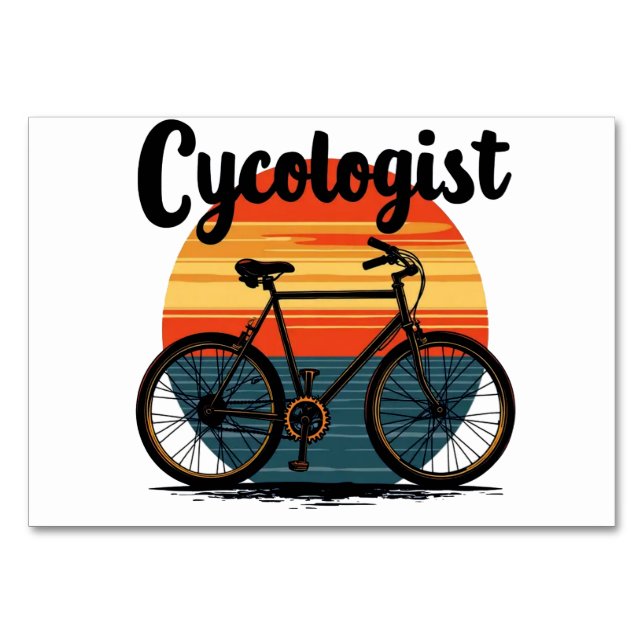 Cycologist: Energetic Biker Tee – for Cycling Table Number (Front)