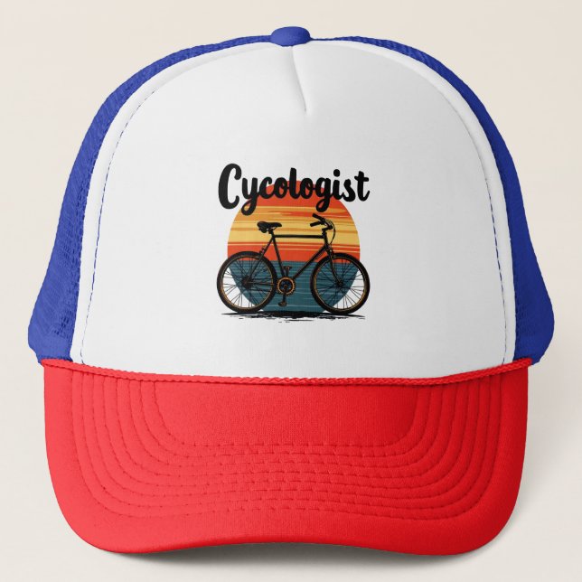 Cycologist: Energetic Biker Tee – for Cycling Trucker Hat (Front)