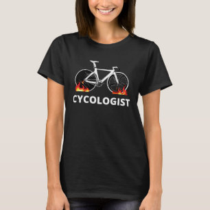 Cycologist Flaming  bicycle Cycling Cyclist Gif T-Shirt