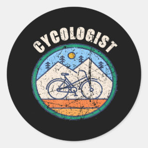 Cycologist Funny Bicycle Cycling For Classic Round Sticker