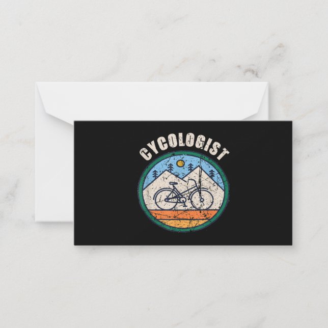 Cycologist Funny Bicycle Cycling Vintage Gift Card (Front)
