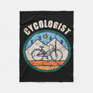 Cycologist Funny Bicycle Cycling Vintage Gift Fleece Blanket