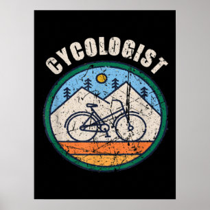 Cycologist Funny Bicycle Cycling Vintage Gift Poster
