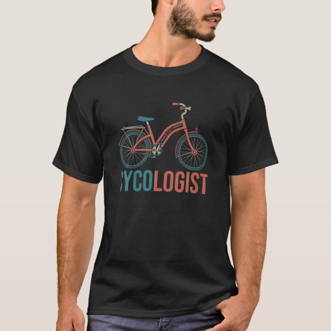 Cycologist Funny Biking S For Men Cycling Gift T-Shirt (Front)