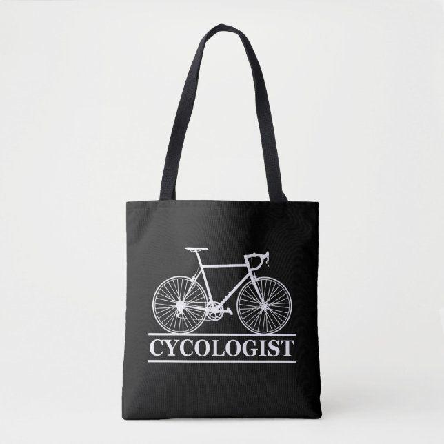 cycologist Funny Cycling for Cyclists and Bikers Tote Bag (Front)