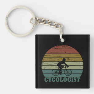 Cycologist funny cycling saying keychain