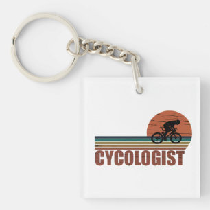 Cycologist funny cycling saying keychain