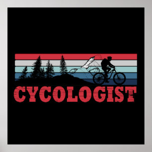 Cycologist funny cycling saying poster