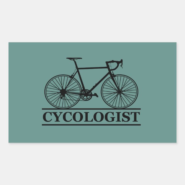 Cycologist funny cycling saying sticker (Front)