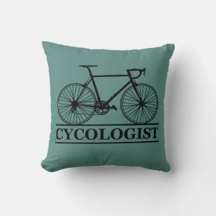 Cycologist funny cycling saying throw pillow