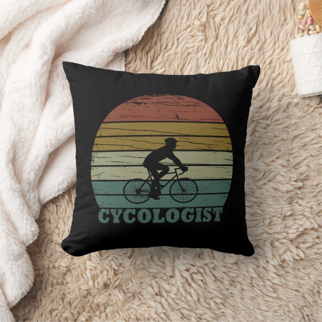 Cycologist funny cycling saying throw pillow (Blanket)