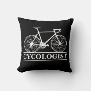 Cycologist funny cycling saying throw pillow