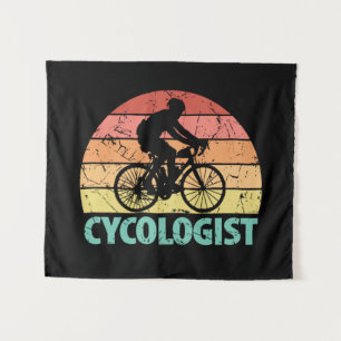 Cycologist Funny Cycling Tapestry