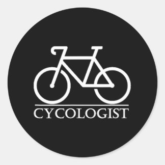 Cycologist Funny Psychology Biking Cyclist Classic Round Sticker