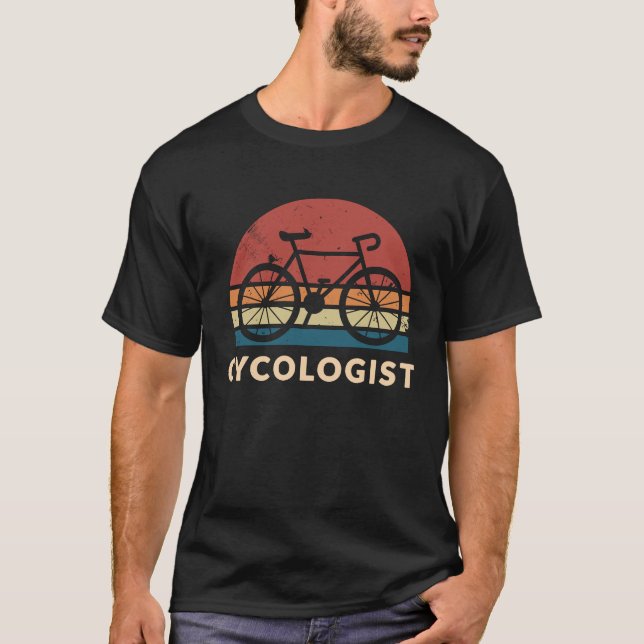 Cycologist  Retro Bycicle Parody Cyclists T-Shirt (Front)