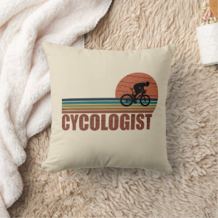 Cycologist Throw Pillow