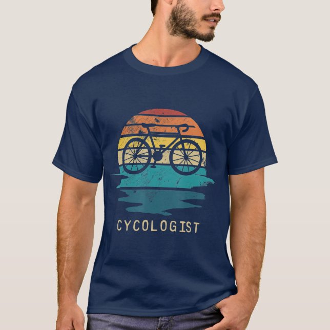 Cycologist Vintage Bycicle Parody Design Gift T-Shirt (Front)