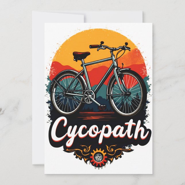 Cycopath: Energetic Bike and sunset Graphic Invitation (Front)