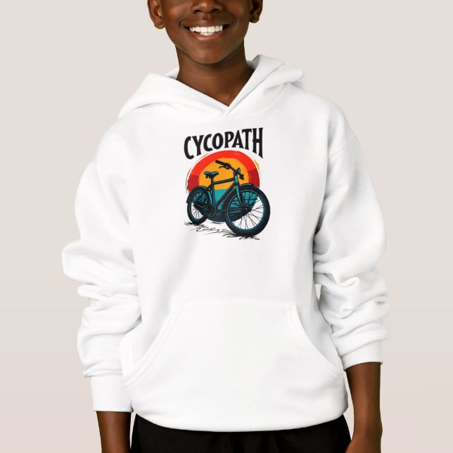 Cycopath: Energetic Bike with sunset Graphic Tee (Front)