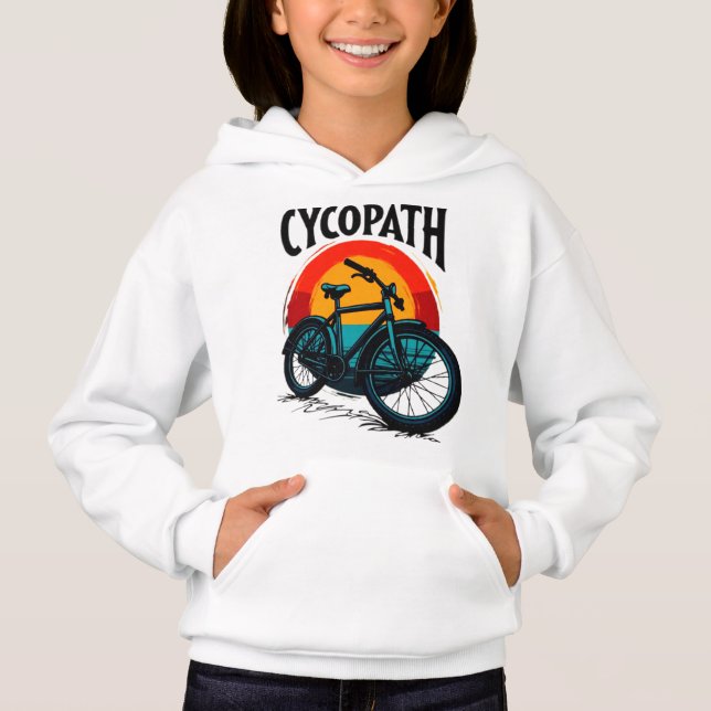 Cycopath: Energetic Bike with sunset Graphic Tee (Front)