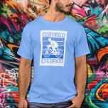 Cycopath for Cyclists Blue T-Shirt<br><div class="desc">Cyclist, mountain biker, triathlete, or weekend bike rider, this cycopath t-shirt accented with shades of blue is a perfect gift for the men in your life, for father's day, Christmas, or his birthday. MORE designs in our collection.</div>