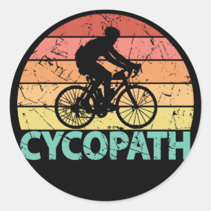 Cycopath Funny Cycling Cyclist Classic Round Sticker