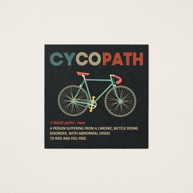 Cycopath Funny Cycling for Cyclists and Bikers (Front)