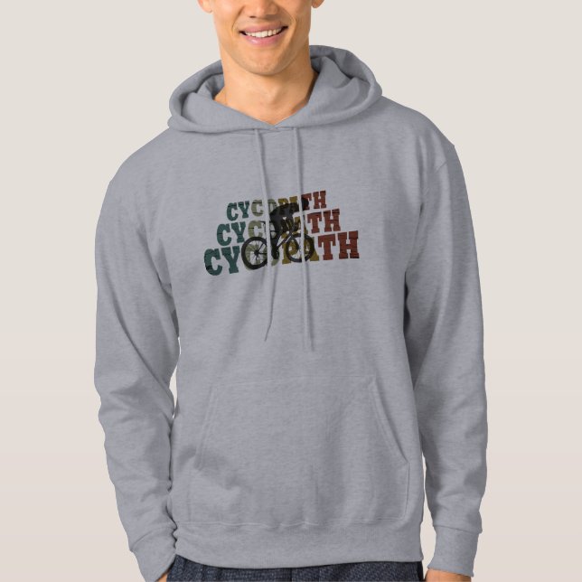 Cycopath funny cycling hoodie (Front)