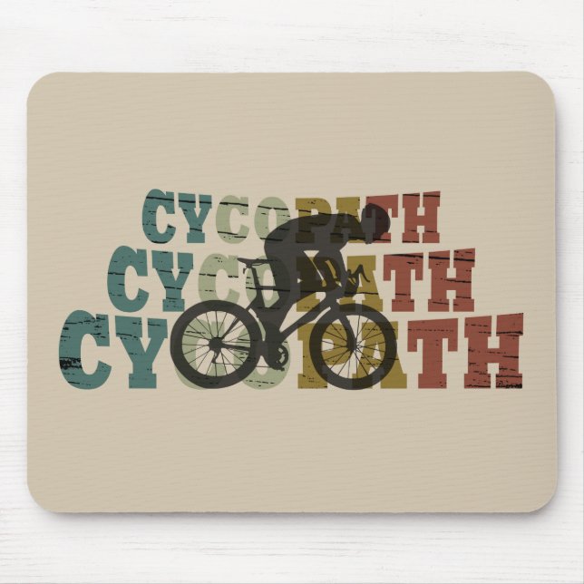 Cycopath funny cycling mouse pad (Front)