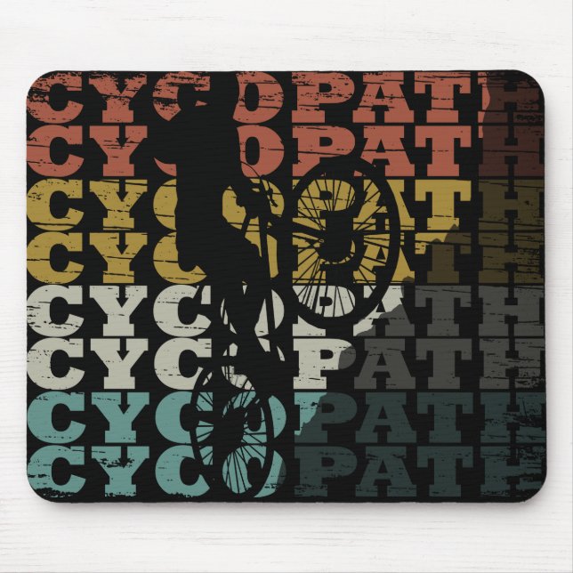 Cycopath funny cycling mouse pad (Front)