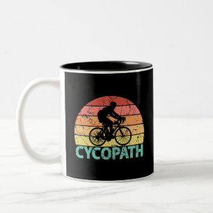 Cycopath Funny Cycling Two-Tone Coffee Mug