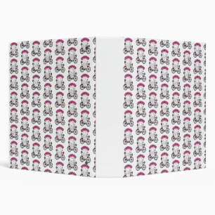 Cycopath Halloween Ghost on Pink Bicycle Binder